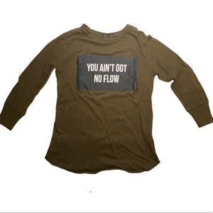 Zara long sleeve cotton t shirt